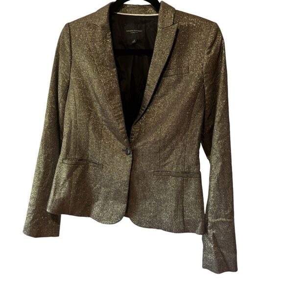 Banana Republic Gold CLASSIC FIT METALLIC BLAZER - Picture 6 of 10